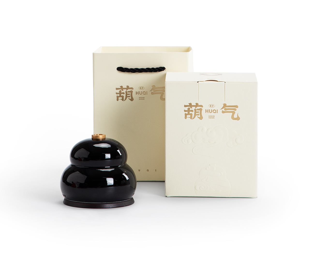 葫气香炉-亮黑