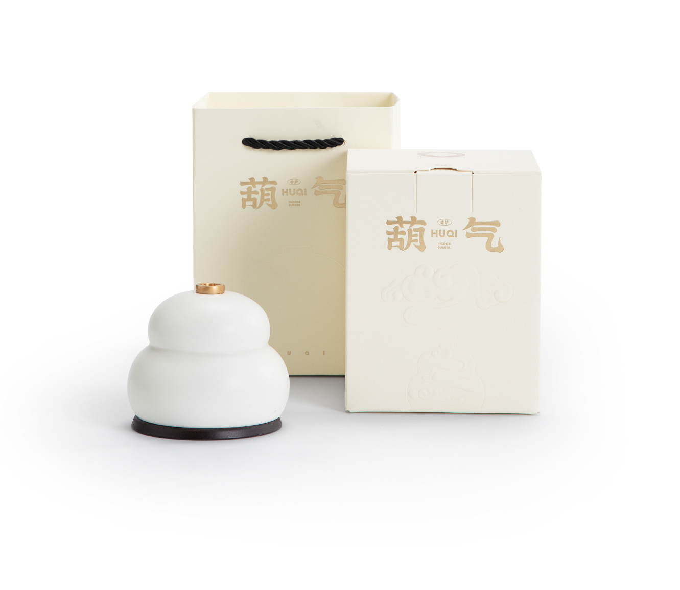 葫气香炉-脂白